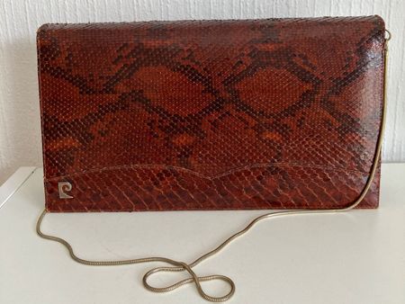Sac vintage Pierre Cardin, cuir Python véritable 🐍❤️