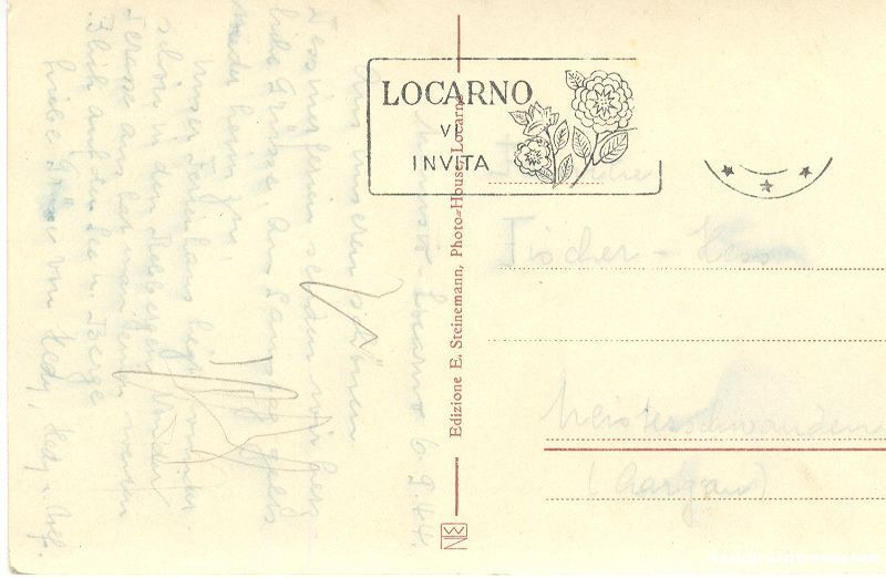 Ansichtskarten: Brione - s. Minusio + 1944 – Gebraucht aus Emmenbrücke von teestube 1