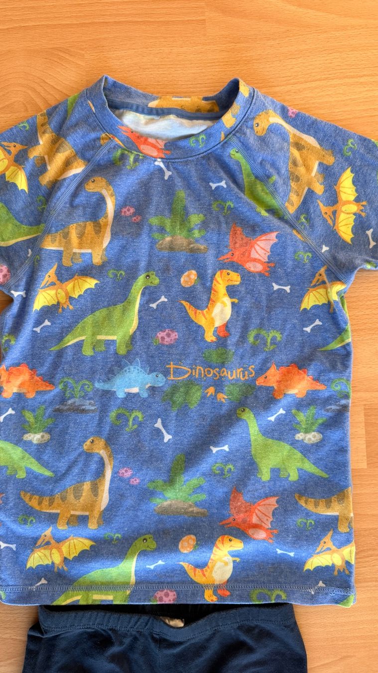 Pigiama & Simili: Pyjama - TEXSTAR Dinos blau Gr. 128 – Usato da Winterthur venduto da Secondhand-Family 1