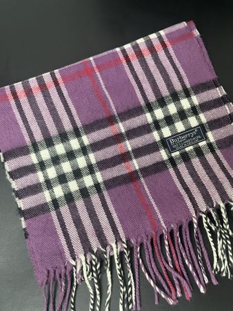 Écharpe Burberry laine violet clair 