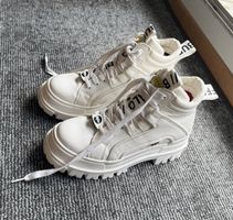 Bottines Buffalo Aspha mid blanc taille 39 état presque neuf