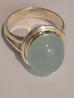 Sterling Silber 925 Silberring "aqua" chalcedon ring