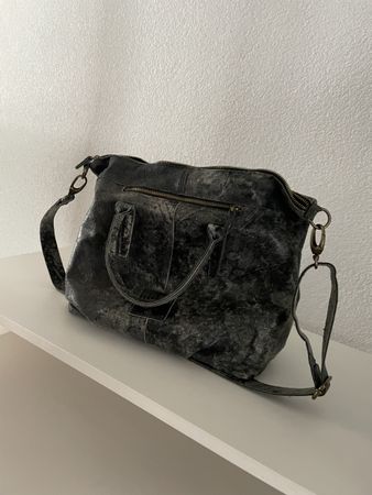 Rossi Firenze Handtasche / Tragetasche grau - Vintage Look!