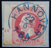 Hannover Kat. 23 gest. 1864 mit Bogenrandnummer selten!
