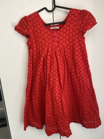 Sommerliches Mädchen Kleid, Gr. 11-12, Rot, neu