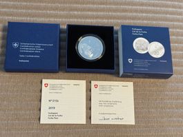 20.- Silbermünze FURKAPASS - 2019 SWISSMINT - mit Signatur