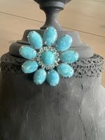 Hübsche Vintage Brosche Türkis