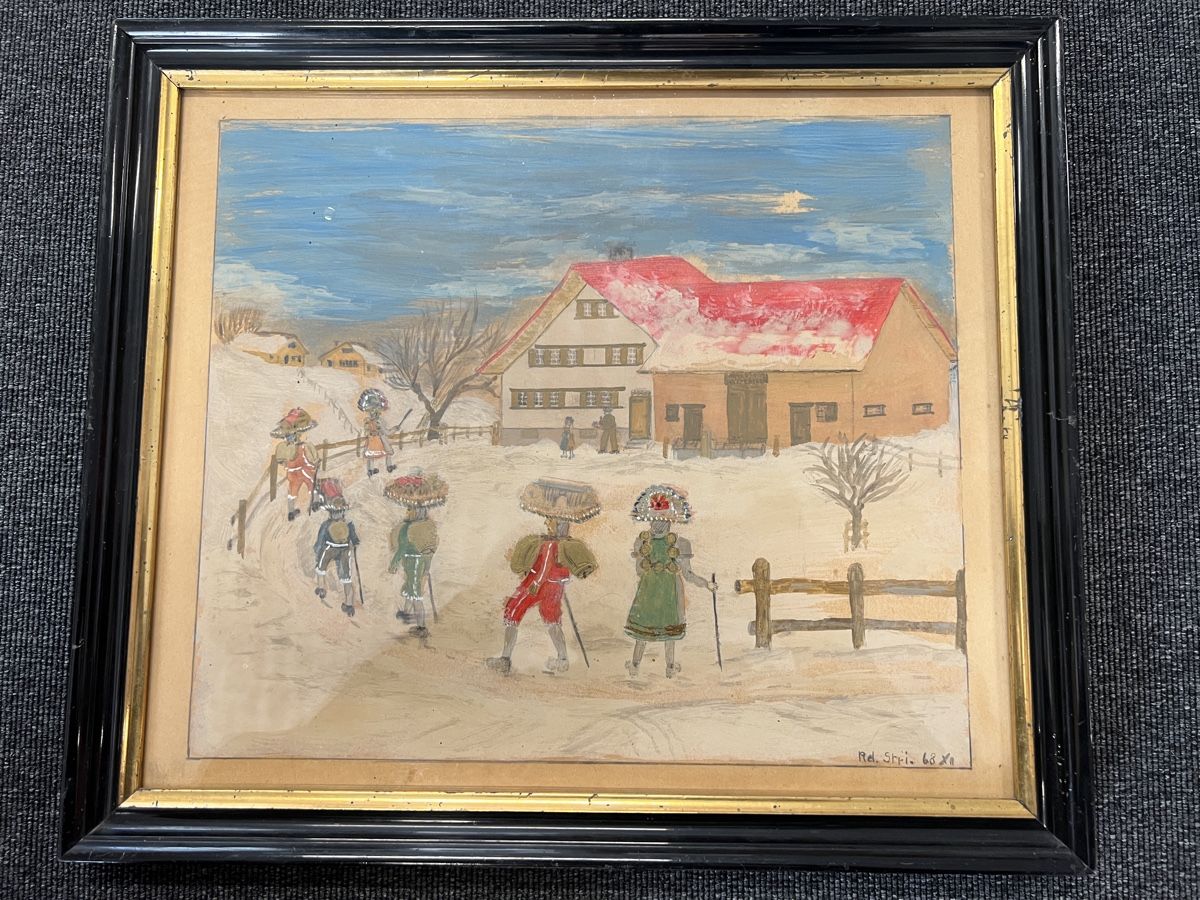 Dipinti: Silvesterchlausen Bauernmalerei – Usato da Gossau SG venduto da Keller-Antiques