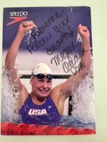 Original Autogramm von Megan Quann, Olympia Schwimmerin
