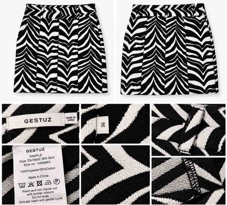 GESTUZ Rock Zebra Grösse 36 wie neu