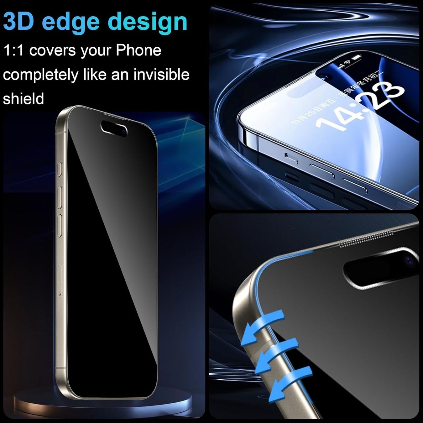 Ritocchi & pellicole di protezione: Aerku 360° Privacy Panzerglas iPhone 16 Pro – Nuovo (secondo la descrizione) da Dietikon venduto da The-Star-Shop 1