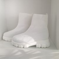 Stiefeletten weiss Textilprofilsohle Grösse 38 neu