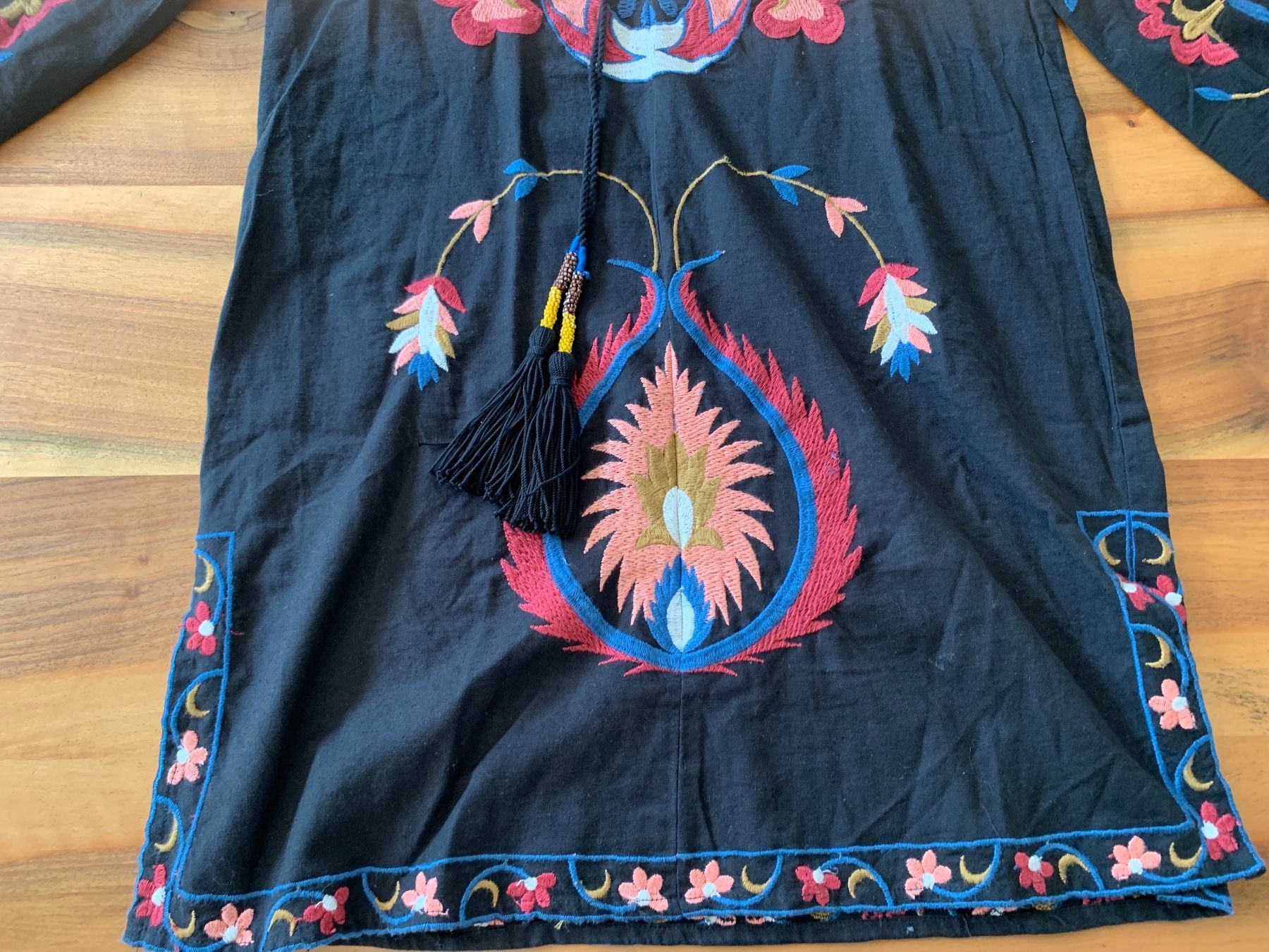 Zara Kleider: ZARA schwarzes Tunikakleid mit Stickerei Boho Gr. S – Neu (gemäss Beschreibung) aus Meiringen von snahhanssnah 1