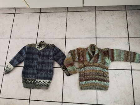 2 x warme woll strick Pullover und strick Jacke gr. 104-110