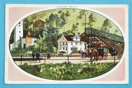 Flüelen - Restaurant Bahnhof - Bahnüberführung - Werbung