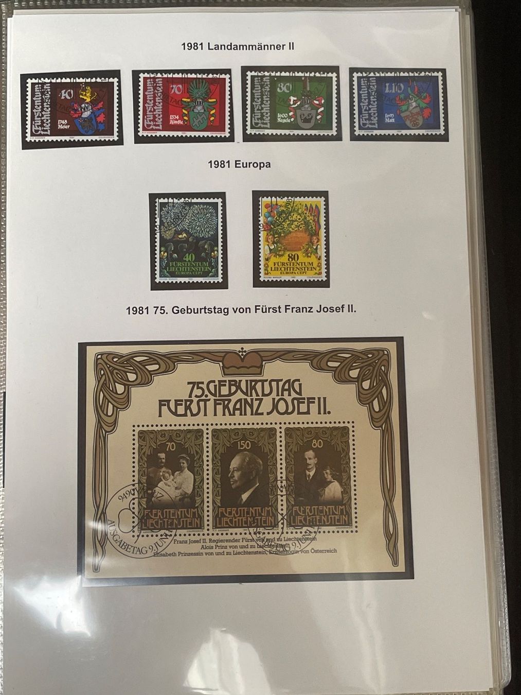 Tutti i francobolli: Liechtenstein Briefmarken Sammlung, komplett,1981- 2013 – Usato da Schüpfen venduto da Schuepfen45 6