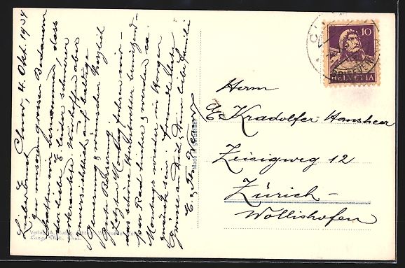 Cartes postales: AK Chur, Poststrasse mit Kantonalbank – D'occasion à Berlin par bartko-reher 1