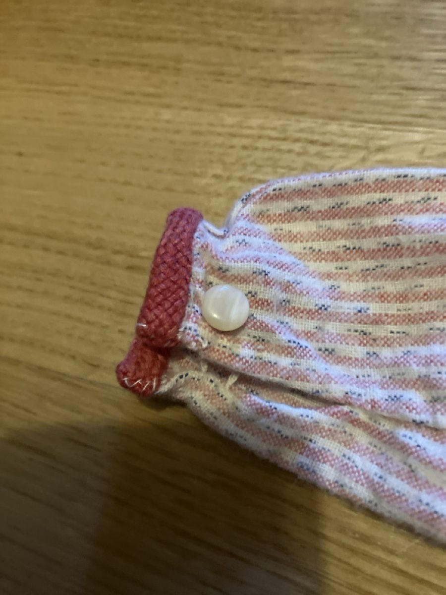 Bambole: Striped dolls shirt with bow and buttons . – Usato da Zürich venduto da papperlapapp1 3