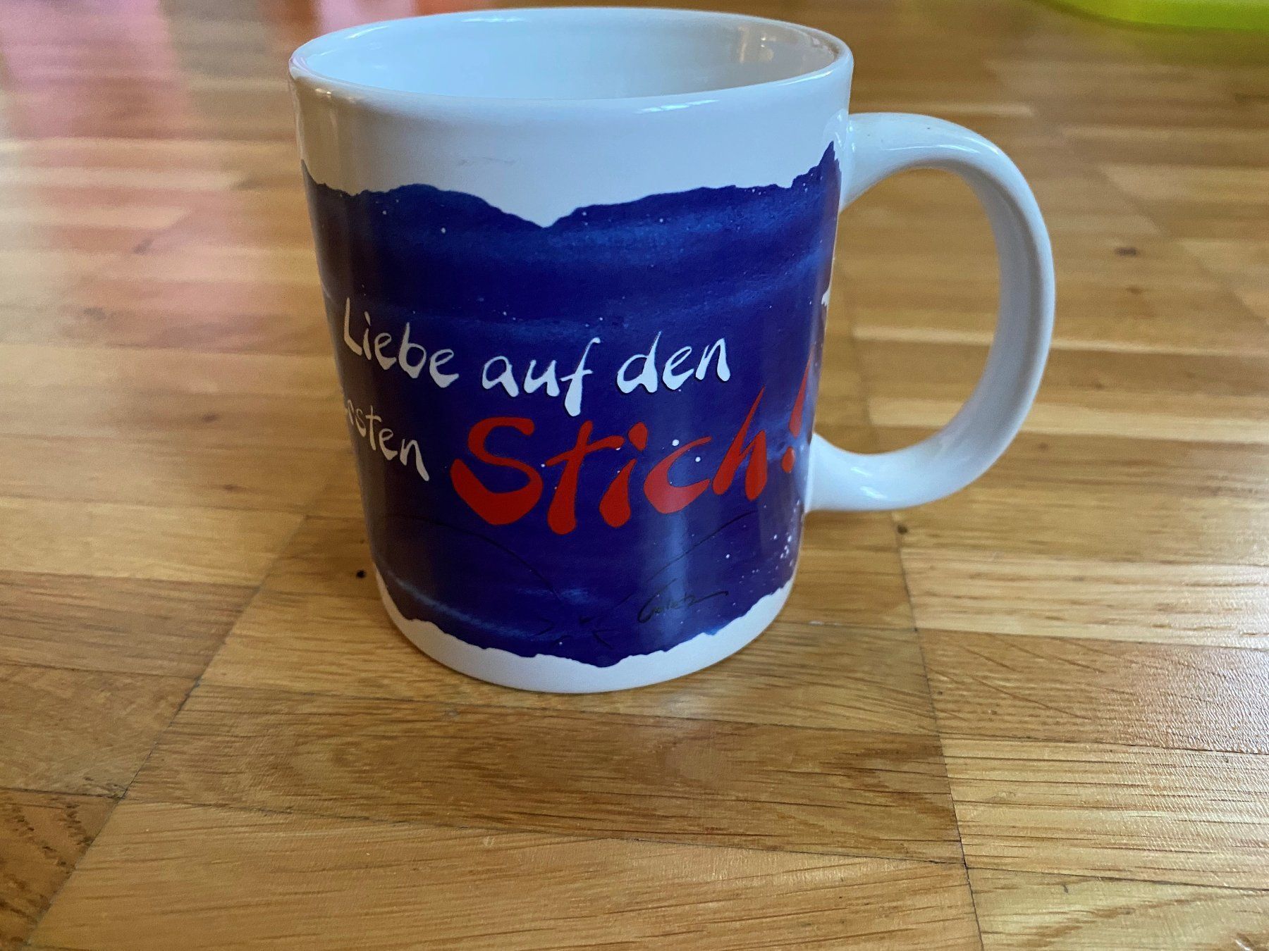 Tazze: Tasse Original Diddl Liebe auf den ersten Stich – Usato da Kastanienbaum venduto da Muenchnerkindl1 2