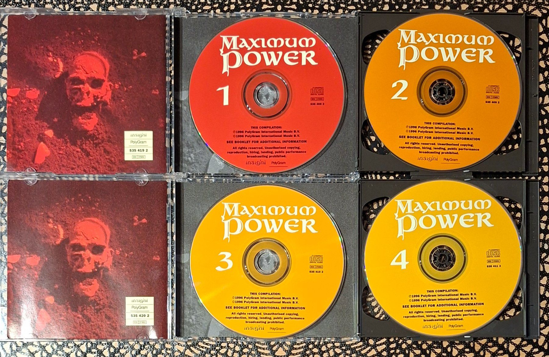 CDs: Maximum Power 1+2, 4CD Hardrock Compilation Sampler 1996 – D'occasion à Schönenberg TG par breiti12 2