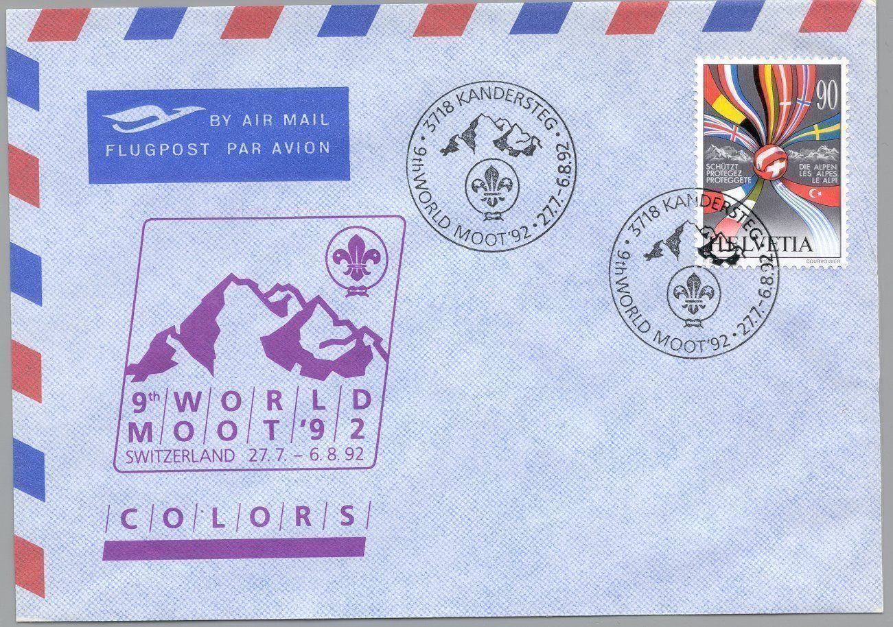 Tutti i francobolli: 1992, Welt Rover Moot, Kandersteg – Usato da Wallisellen venduto da Scoutphila