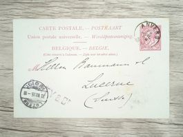 TR70 Carte Postale + Timbre Belgique 1895