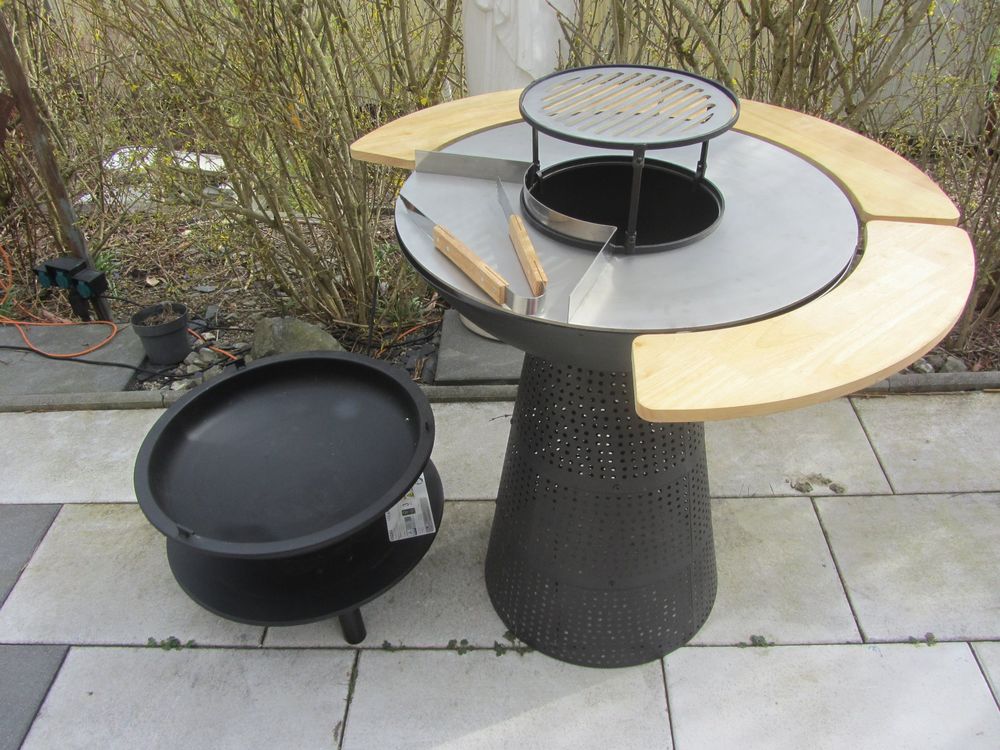 Feuerturm Grillstelle Grillplatte 114cm hoch Unikat Kaufen auf Ricardo