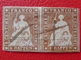 Seltenes Strubel-PAAR: 22A2.d (22A) +Attest von Herm. 3000.-