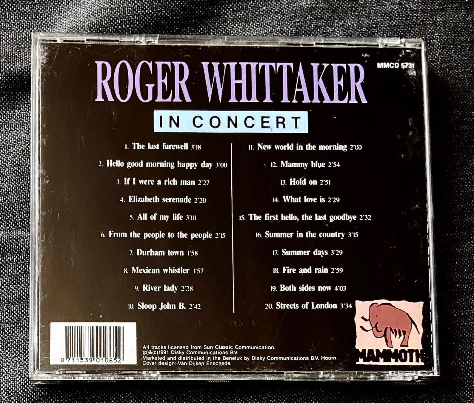 CDs: ROGER WHITTAKER IN CONCERT CD – D'occasion à Luzern par lyc_fmg7 1