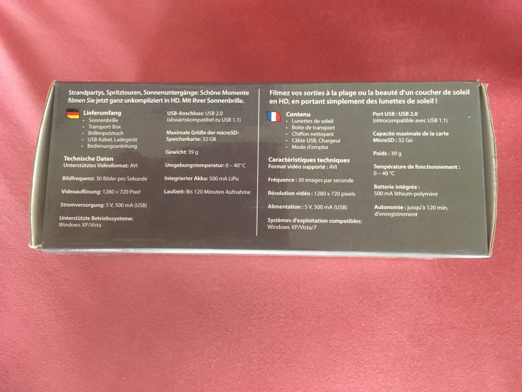 Occhiali & Lenti: Sonnenbrille mit Kamera. Aufladbar USB NEU – Nuovo e nell'imballaggio originale da Schötz venduto da Risli22 1