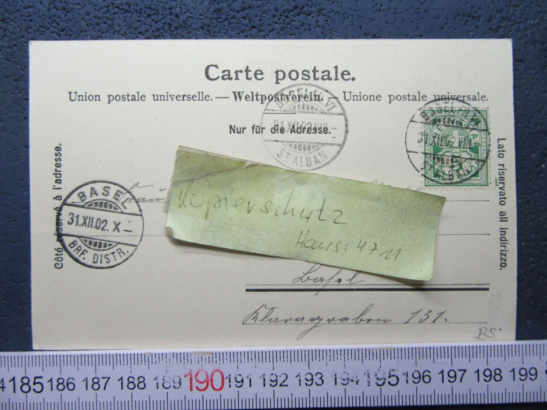 Ansichtskarten: BASEL 1902 SPALENTHOR STARK BELEBT BS AK – Gebraucht aus Ettingen von Hausi4711 2