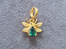 Charm Biene goldfarbig +Garantie