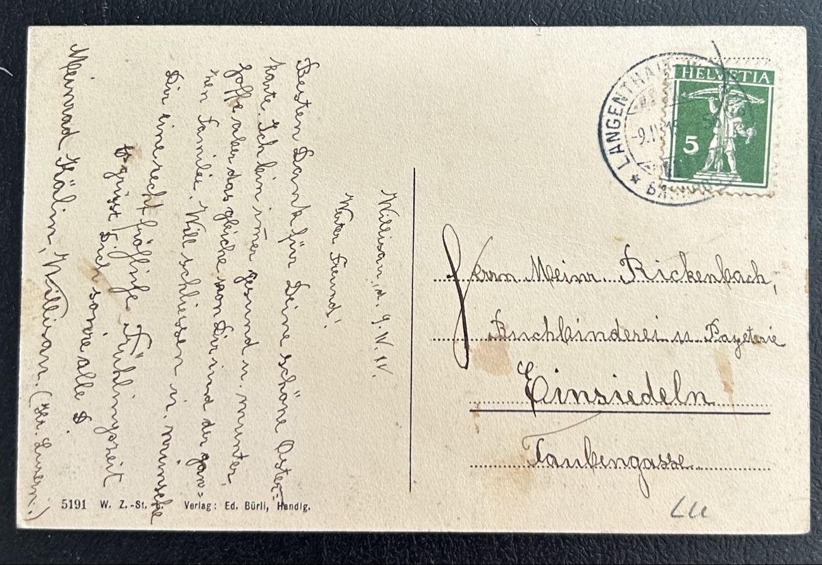 Ansichtskarten: AK Willisau 1915 – Gebraucht aus Horw von Tellbub 1