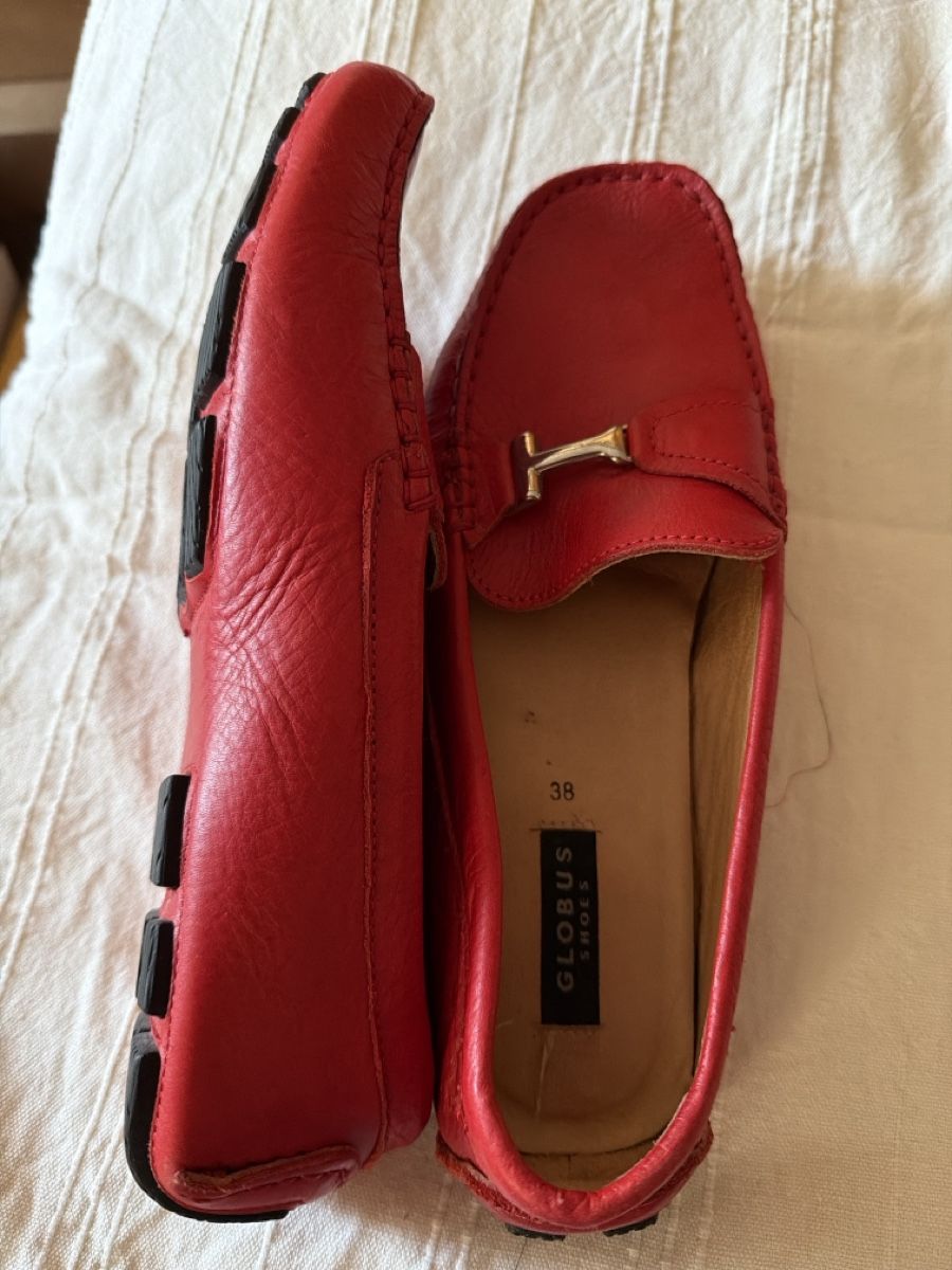 Globus Scarpe da donna: Globus: Autoschuhe rotes Leder Gr. 38 – Usato da Dübendorf venduto da Quercia27 3