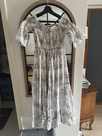 Sommerliches Kleid mit Muster, Grösse one size luftig leicht