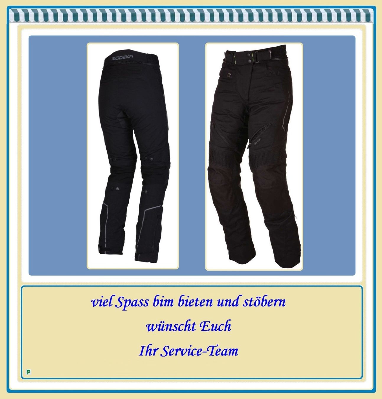 Pantaloni: MODEKA • AMBER LADY • Motorradtextilhose – Nuovo e nell'imballaggio originale da Münchwilen TG venduto da FLOHMIFLITZER 1
