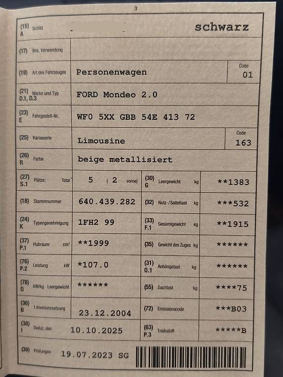 Automobili: Ford Mondeo 2.0 – Usato da Vaduz venduto da muc98 4