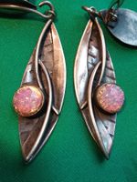 Vintage handmade Sterling Silber Glas Ohrclips Israel