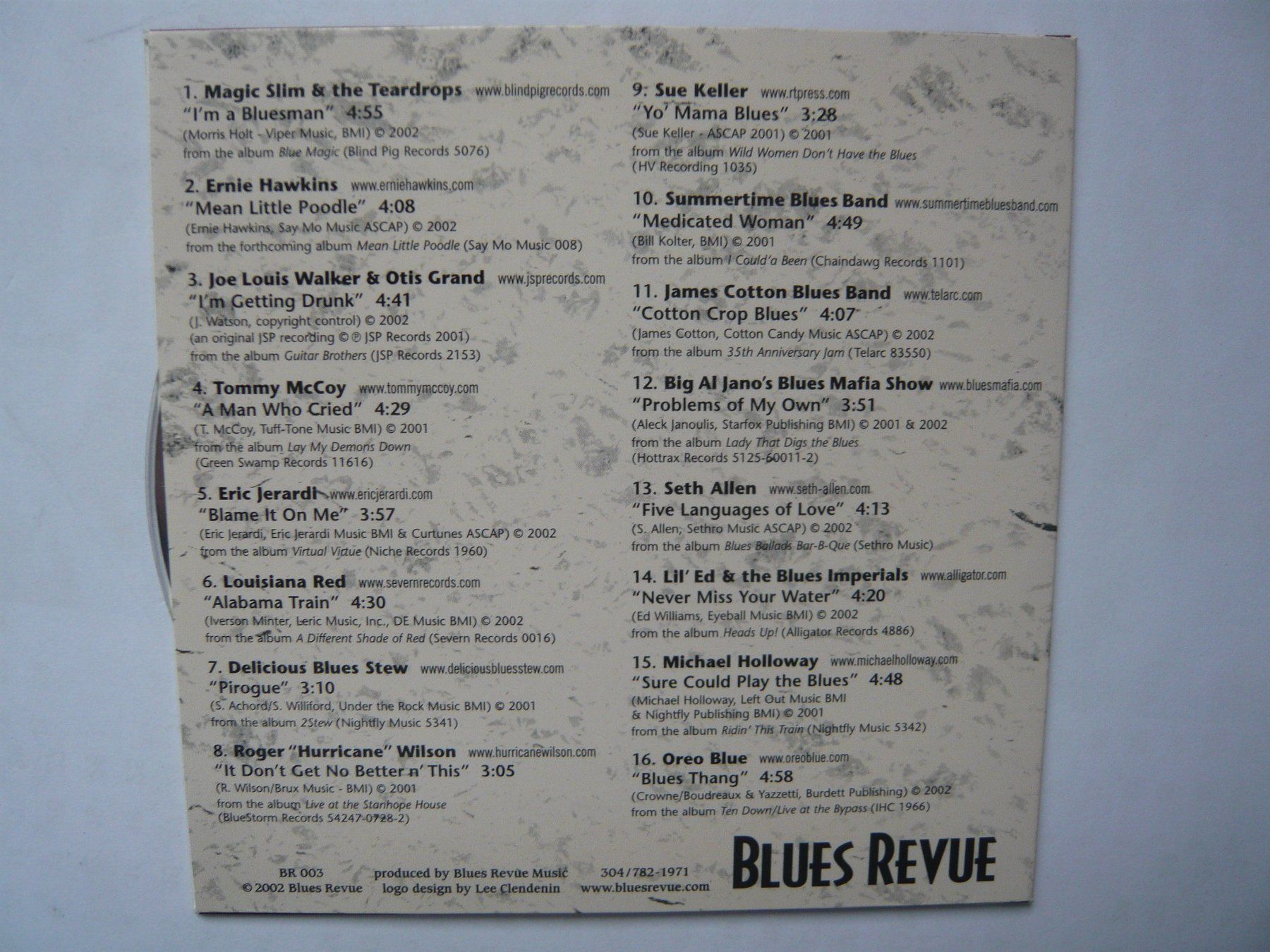 CD: Various BLUES REVUE Blues Music Sampler – Usato da Winterthur venduto da Cajun 2