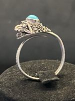 Bague ajustable argent 925 turquoise Motif Dragon / Serpent