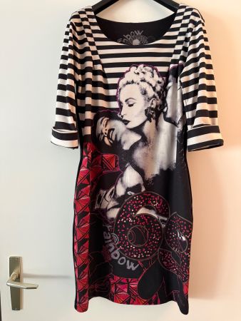 Desigual Rainbow Jersey Kleid Casual Gr. 38
