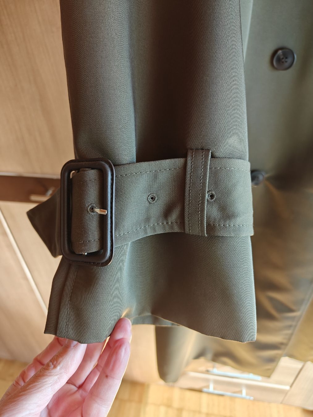 H&M Mäntel: Trenchcoat, Grösse L, Olive – Neu (gemäss Beschreibung) aus Wädenswil von alex-maxima 4