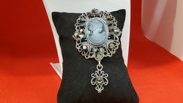 Elegante Vintage Brosche Cameo-Design, neuwertig & zeitlos