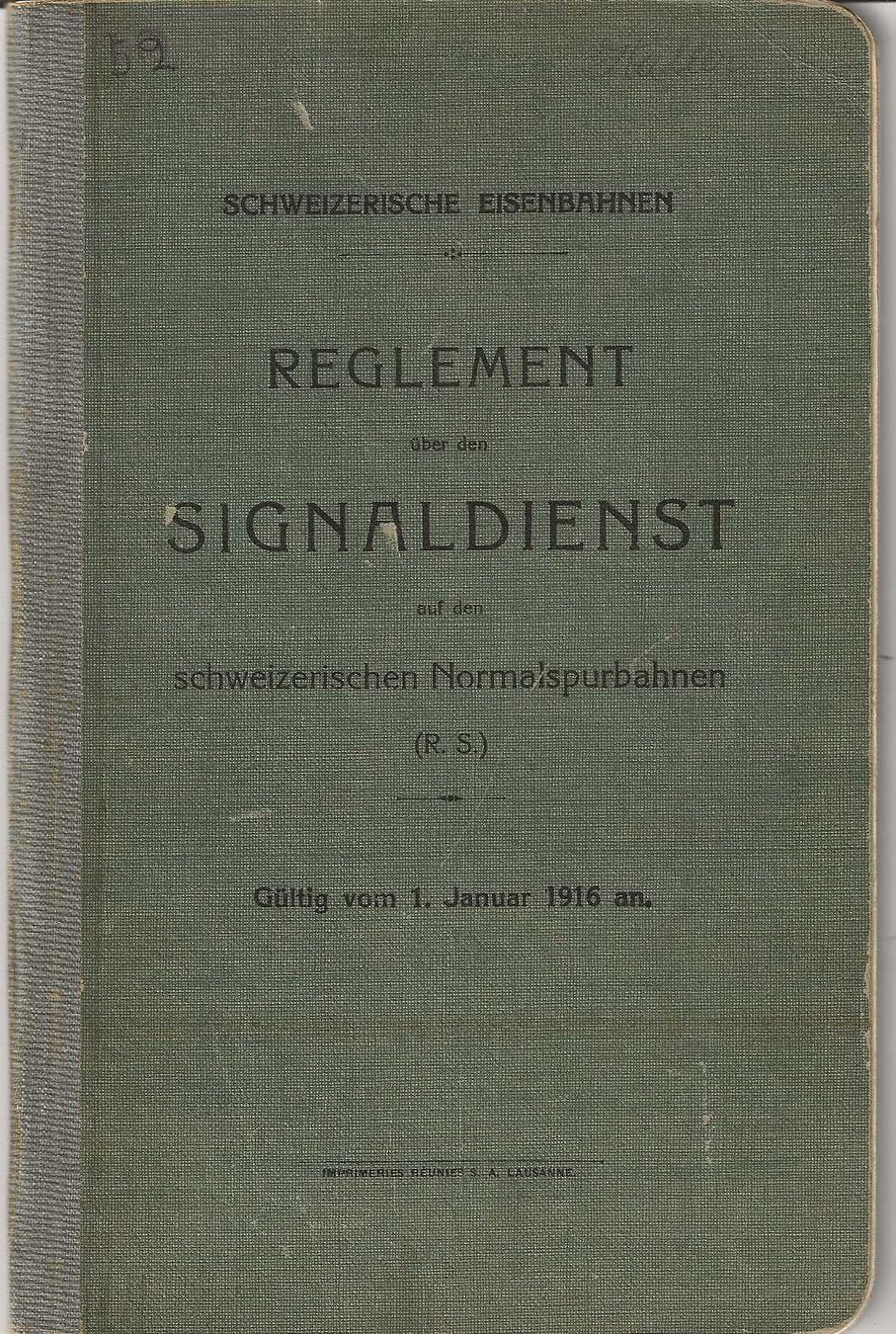 Libri: SBB Dienst-Reglement 1916 mit Nachtrag 1934 – Usato da Basel venduto da Bingis