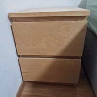 2 x Nachttisch IKEA Malm mit 2 Schubladen Holzoptik