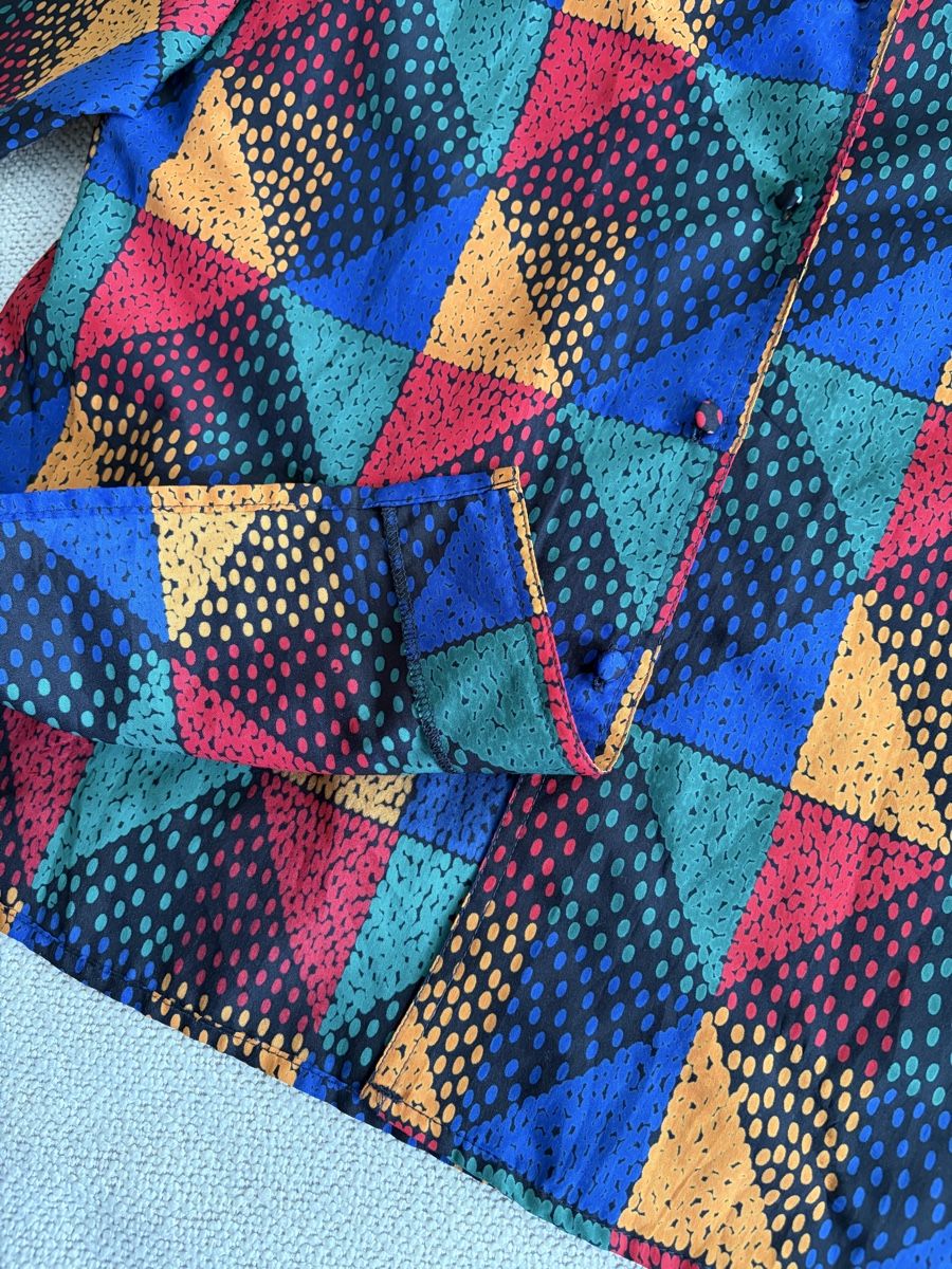 Camicette: Vintage CATHY DANIELS COLORFUL PATTERNED BLOUSE – Usato da Zürich venduto da dor_9l9g 3