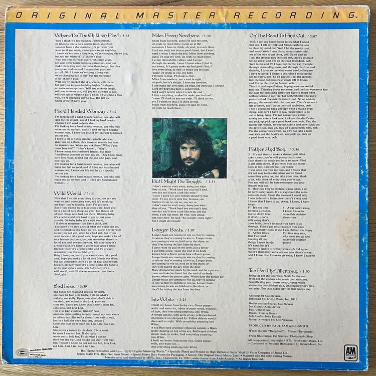 Cat Stevens - Tea For The Tillerman / Audioph. MFSL -US 1980