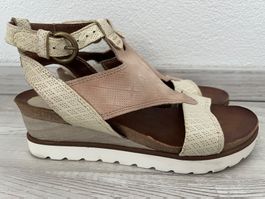 Sandales compensées MJUS beige-rose