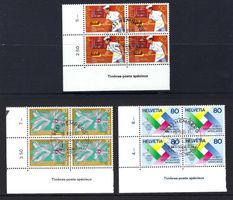 1985 kompl. Satz Werbemarken II 4er-Bl. ⊞ 717-719 ET-gest ʘ
