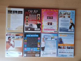 8 DVD Gymnastik, Turnen, Workout, Fitness